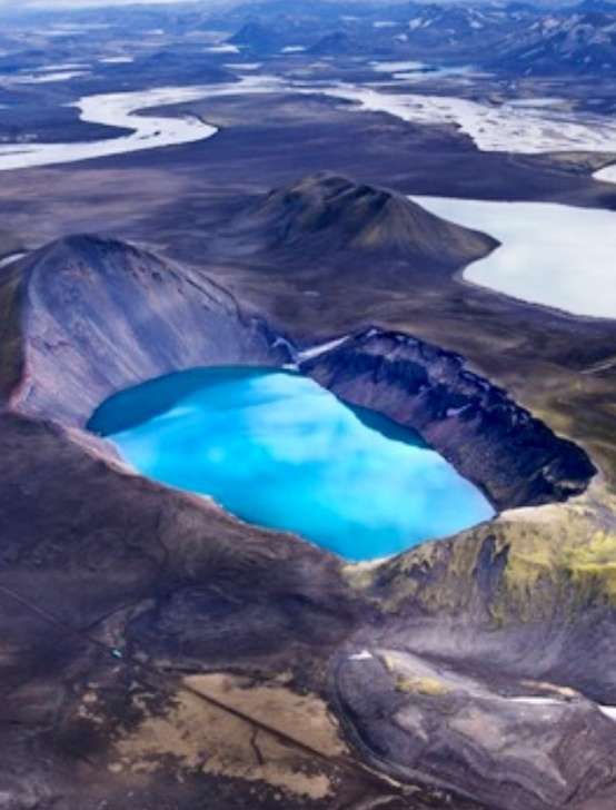 Photo:  Aerial view of Iceland .